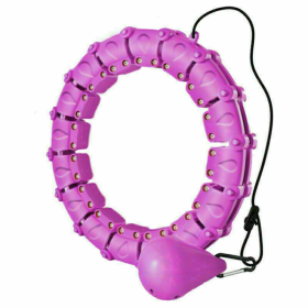 Custom Knots Weighted Hoola Fitness Hoop Smart Hula Thin Waist Weight Loss Knots Weighted Hoola Fitness Hoop Smart Hula Thin Waist Weight Loss (Color: purple)