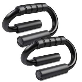 Body Sculptured Push Up Bars Press Handles Stands Exercise Grips FITNESS WORKOUT (Color: black)